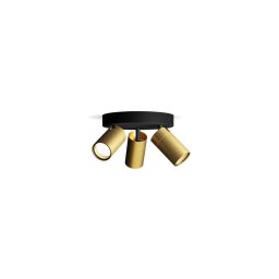 Philips - Foco para casa de banho IDRIS 3xGU10/5W/230V IP44 preto/dourado