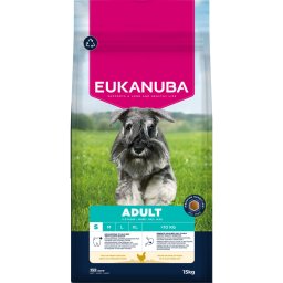 2x15kg Premium Adult Small Breed Frango Eukanuba ração para cães