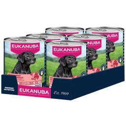 6x400g Senior Rico vaca com abóbora Eukanuba comida para cães