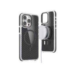 Capa Iphone 17 Air Magsafe Carbono Transparente/Preto