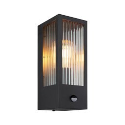 Globo 31980S-Iluminação de parede exterior com sensor GUNDULA 1xE27/60W/230V IP44