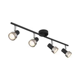 Globo 57917-4N - Foco MASON 4xGU10/25W/230V preto/prateado