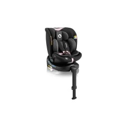 Lionelo - Cadeira auto com base giratória NAVY i-Size 40-150 cm preta/rosa