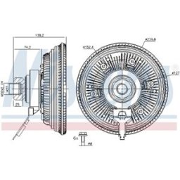 Embraiagem, ventilador do radiador NISSENS 86377