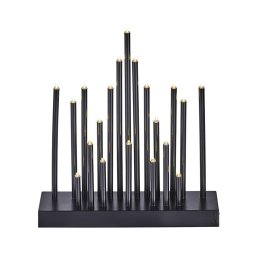 Castiçal de Natal LED 20xLED/3xAAA preto