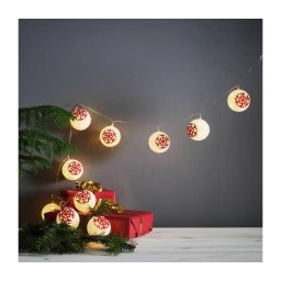 Eglo 411113 - Guirlanda LED ORNAMENT 10xLED/3xAA 1,65m branca quente