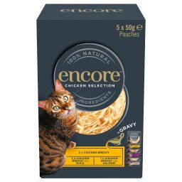 20x50g seleção frango em molho Cat Pouch Encore comida húmida gatos