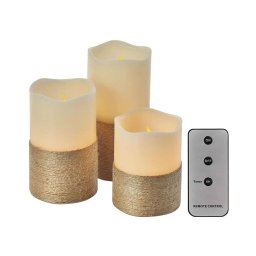 CONJUNTO 3x Decoração de Natal LED 3xLED/3x3AAA + controlo remoto