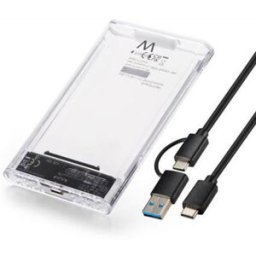 Ewent Caixa para Disco SATA 2.5" EW7064 USB-C - Transparente