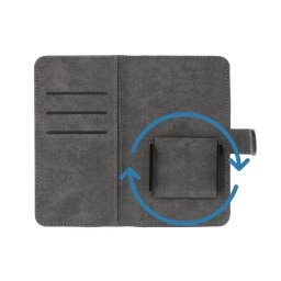 Capa Universal Flip Book XL para Samsung A12 / A13 4G / A34 5G / A02s / Xiaomi Redmi 12 4G / 12C / Note 12 4G / 12 Pro 5G Oppo A53s / A72 / A92 Preto