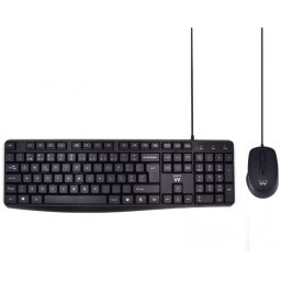 Teclado + Rato USB Ewent EW3007 Silent PT Preto