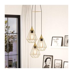 Eglo 43683 - Candelabro suspenso TARBES 3xE27/60W/230V