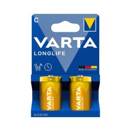 Varta 4114101422 - 2 pilhas alcalinas LONGLIFE LR14/C 1,5V