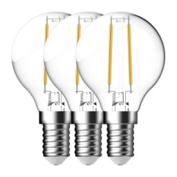 Nordlux - CONJUNTO 3x Lâmpada LED FILAMENT G45 E14/4W/230V 4000K