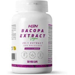 HSN Extrato de bacopa (25:1) 500mg - 120 veg caps - Concentração e memória - Cápsulas Vegetales - 120 Serviços