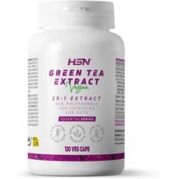 HSN Extrato de chá verde (25:1) 500mg - 120 veg caps - Queimadores gorduras termogénicos - Cápsulas Vegetales - 120 Serviços