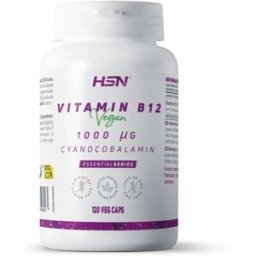 HSN Vitamina b12 (cianocobalamina) 1000 mcg - 120 veg caps - Vitaminas - Cápsulas Vegetales - 120 Serviços