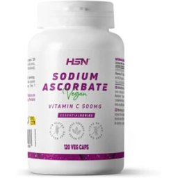 HSN Ascorbato de sódio (500mg vitamina c) - 120 veg caps - Vitaminas - Cápsulas Vegetales - 120 Serviços