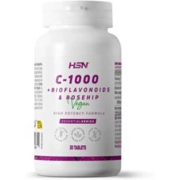 HSN Vitamina c 1000mg + bioflavonoides + rosa mosqueta - 30 tabs - Energizantes naturais - Tabletas - 30 Serviços