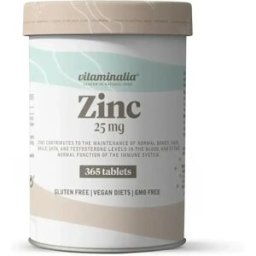Vitaminalia Gluconato de zinco (25mg zinco) - 365 tabs - Minerais - Tabletas - 365 Serviços