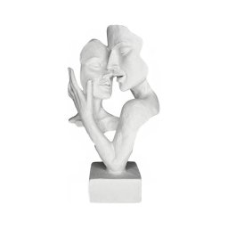 Decoração de mesa 29x9x17 cm resina/branco