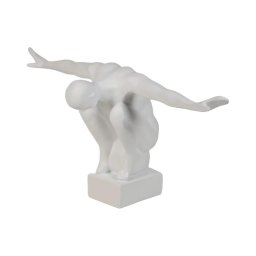 Decoração de mesa 19,5x16x38,5 cm resina/branca