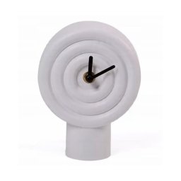 Relógio de mesa em cerâmica, 16 cm, 1x AA, branco