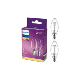 CONJUNTO 2x Lâmpada LED Philips B35 E14/2W/230V 2700K