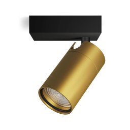 Philips - Foco para casa de banho IDRIS 1xGU10/5W/230V IP44 preto/dourado