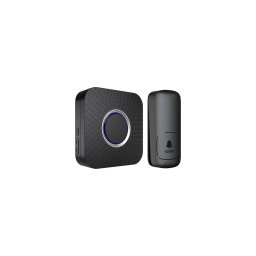 Campainha Sem Fios Plug-in cinético 230V preto