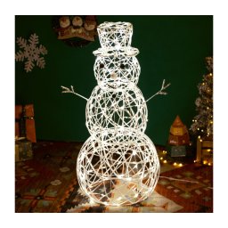 Brilagi - Decoração de Natal LED para exterior 3,6W/31/230V 2700K 120 cm IP44 boneco de neve