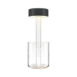 Maytoni MOD229TL-L3B3K1 - Lâmpada de mesa portátil LED dimável 3W/5V preta/trans