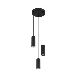 Globo 57918-3HB - Candeeiro suspenso JAMES 3xGU10/25W/230V preto