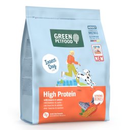 900g InsectDog High Protein inseto salmão Green Petfood ração para cão