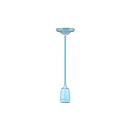 Cabo de carregamento 1xE27/60W/230V azul/porcelana