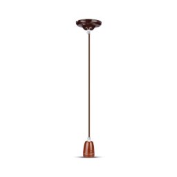 Cabo de carregamento 1xE27/60W/230V castanho/porcelana