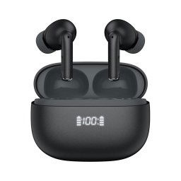 Auriculares sem fio com ANC+ENC, 300mAh, preto