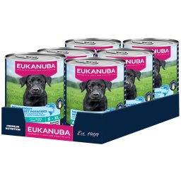6x400g Adult Rico em truta com batata-doce Eukanuba comida para cães