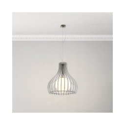 Eglo 96211 - Pendente em cabo TINDORI 1xE27/60W/230V, diâmetro 50 cm, branco
