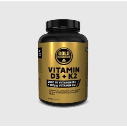 VITAMIN D3 (2000 IU) + K2 - GOLD NUTRITION - 60 cápsulas