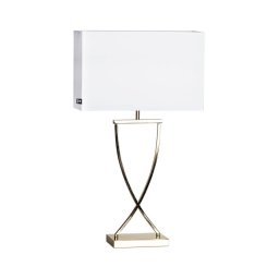 ByRydens 2829620-5000 - Candeeiro de mesa OMEGA 1xE27/5W/230V branco/latão