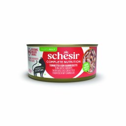 24x140g Complete Nutrition geleia atum camarão Schesir comida gato