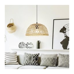 Eglo 55695 - Candeeiro suspenso CLAVERDON 1xE27/40W/230V diâmetro 37 cm bege