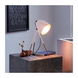 Eglo 49727 - Candeeiro de mesa CHESTER 1xE27/60W/230V branco/cobre
