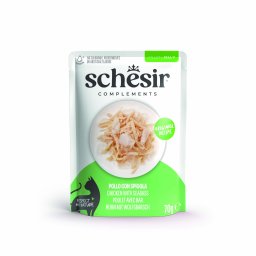 24x70g Complements geleia frango robalo Schesir comida para gatos