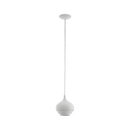 Eglo 97212 - Lustre suspenso por cabo CAMBORNE 1xE27/60W/230V branco Ø 190 mm