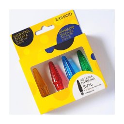 CONJUNTO 4 x Lâmpada de substituição ASTERIA E10/14V/0,1A colorido mix