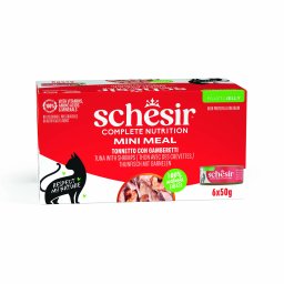 24x50g Complete Nutrition geleia atum camarão Schesir comida para gato