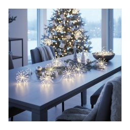 Brilagi - Guirlanda LED para Exterior 150 LEDs 5 m IP44 branco frio efeito de fogo-de-artifício