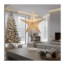 Brilagi - Decoração de Natal LED/3xAA 62x40 cm estrela